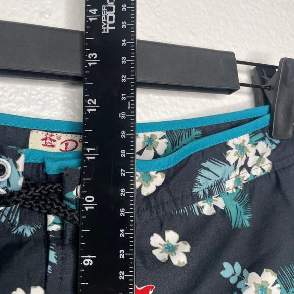 Original Penguin Swimwear Mens Size 30 Blue Bird Floral Volley Swim Board Shorts - Picture 5 of 12